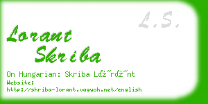 lorant skriba business card